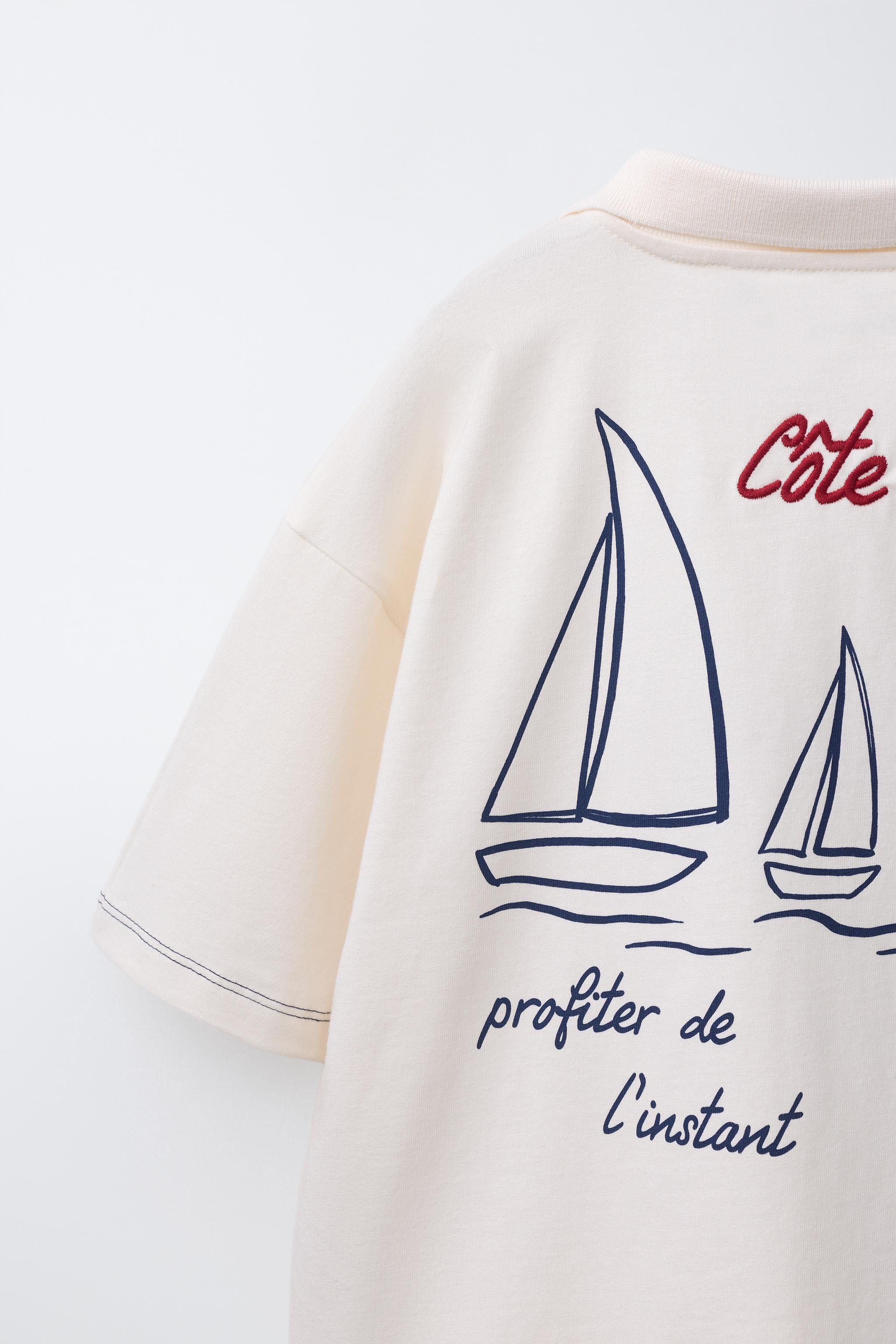 TEXT PRINT POLO SHIRT